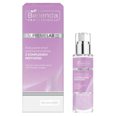 Abbildung von Bielenda PROFESSIONAL SupremeLab Pro Age Expert exklusives Anti Falten Serum mit einem Peptidkomplex von 30 ml