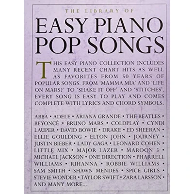 Abbildung von The Library Of Easy Piano Pop Songs (Piano Book): Klavierpartitur, Sammelband für Klavier