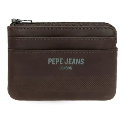 Abbildung von Pepe Jeans Deep Geldbörse Braun 11 x 7 1,5 cm Leder by Joumma Bags, braun, Talla única,
