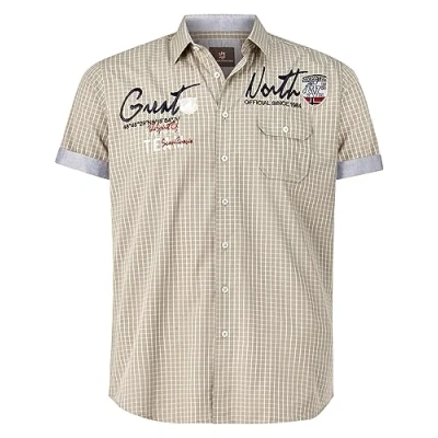 Abbildung von Jan Vanderstorm Kurzarm Ajule Hemd, Herren, Größe: 6XL, Beige kariert