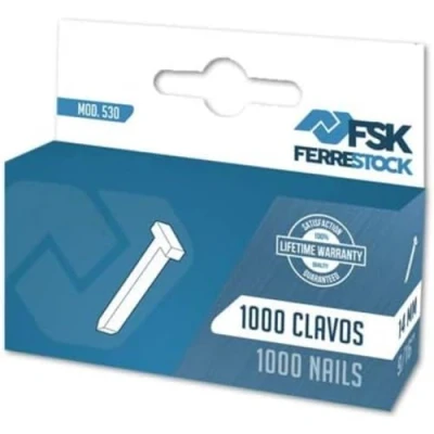 Abbildung von Ferrestock Fskcl014 Nägel Typ 530 Quadrat 14 mm X1000 Stück T Form Für Heftgeräte Hand und Elektrohefter, Befestigung an Wänden, Polsterung, Innenraum