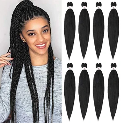 Abbildung von EZ Braid Pre Stretched Braiding Hair,8Packs 26 Zoll Professionelles Haar Yaki Texture Synthetic Hair(#2)
