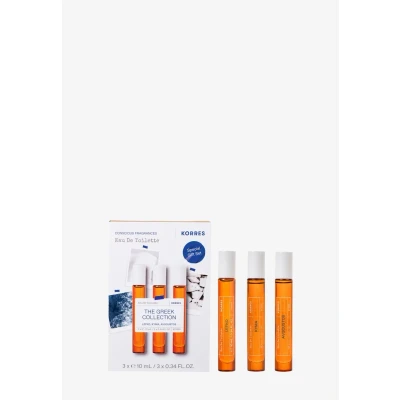 Abbildung von KORRES GREEK SCENTS Eau de Toilettes Reiseset unisex, Griechisches Roll On Duftset aus Kyma, Lefko und Avgoustos, Reisegrößen Set, vegan, 3x 10 ml