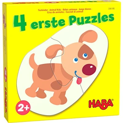 Abbildung von Haba Puzzle 4 erste Puzzles Tierkinder, Puzzleteile