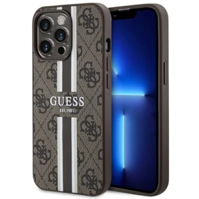 Abbildung von Guess GUHMP13XP4RPSW Hülle für iPhone 13 Pro Max 6.7&quot; braun hardcase 4G Printed Stripes