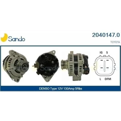 Abbildung von SANDO 2040147.0 Lichtmaschine 12V 130A TOYOTA: Corolla Verso, RAV4 II SUV, IX Schrägheck