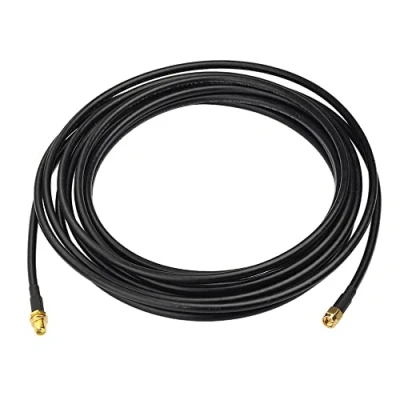 Abbildung von Eightwood SMA Kabel Male auf Bulkhead Jack Verlängerung Low Loss KSR195 16.5ft 500cm für Homematic CCU2 CC1101 Raspberry Pi Hsdpa Huawei 2G 3G 4G LTE Antenne UMTS Mobile Broadband MEHRWEG
