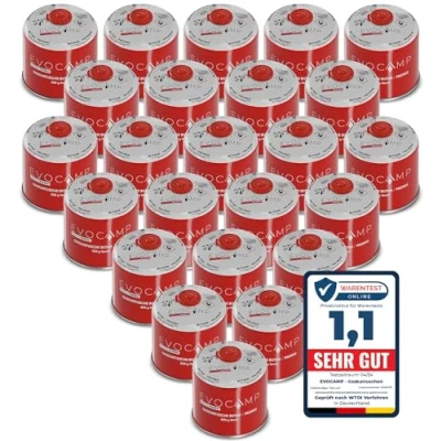 Abbildung von 24x Butangas Kartuschen 500g, Schraubkartusche mit Butan/ Propan Gas 899 ml, Gaskartusche EN417, Ventilkartusche Schraubverschluss, Kartusche Camping Gas, Gaskartuschen Schraubventil