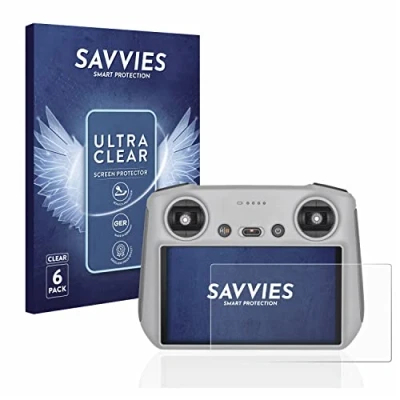 Abbildung von Savvies 6 Stück Schutzfolie für DJI RC Controller Displayschutz Folie Ultra Transparent