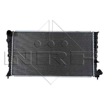 Abbildung von NRF EASY FIT 519510 Kühler, Motorkühlung Aluminium 669 366 34 mit Anbauteilen Kühlrippen gelötet CITROËN: Berlingo / First I