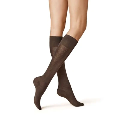 Abbildung von KUNERT Damen Kniestrümpfe Sensual Merino atmungsaktiv 150 DEN Brown mel. 8220 39 42