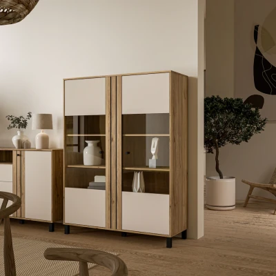 Abbildung von FORTE Highboard &quot;Killarney&quot;, Highboardvitrine, Stauraum, Soft Close