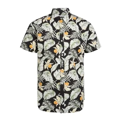 Abbildung von JACK&amp;JONES Herren JJCHILL AOP Shirt SS Hemd, Black, S