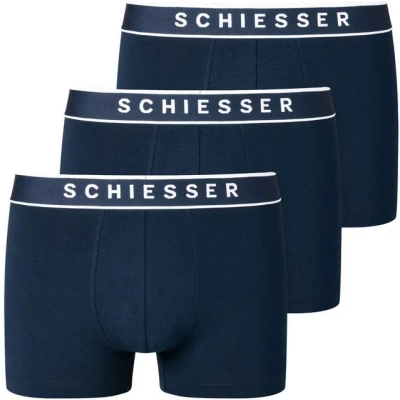 Abbildung von Schiesser 3PACK Boxershorts Organic Cotton 95/5 Panties, Herren, Größe: XXL, Dunkelblau