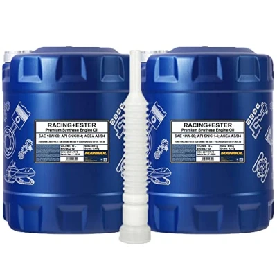 Abbildung von 2 x 10L MANNOL Racing+Ester 10W 60 CF/Vollsynthetisches PKW Motorrad Motoroel