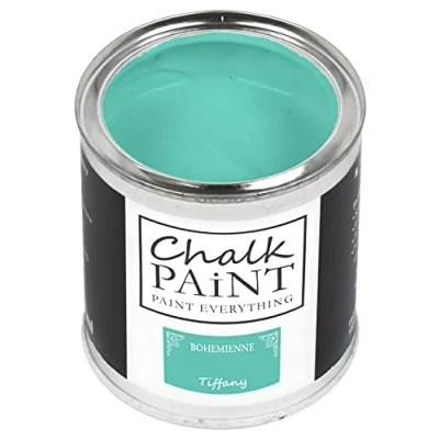 Abbildung von Chalk Paint Everything® Tiffany (Tiffanyblau) (750 ml) Wasserbasierte Kreidefarbe für Shabby Chic Möbel, Dekoration und Recycling Projekte Ungiftig, leicht anzuwenden