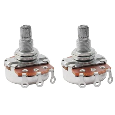 Abbildung von Musiclily Metrisch 18mm Full Size Split shaft Poti A500K Gitarrenpotentiometers (2 Stück)