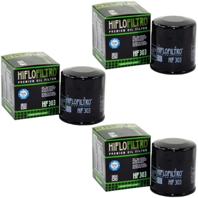 Abbildung von Ölfilter Set 3 Stück Hiflo HF303 für Kawasa ki Polar is