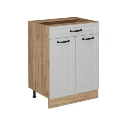 Abbildung von Vicco Küchenunterschrank R Line, Weiß Landhaus, 60 cm mit Schublade, ohne Arbeitsplatte