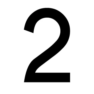Abbildung von 1peak Mülltonnen Aufkleber Zahlen Sticker Folie &amp; Ziffern kombinierbar (20 cm, Zahl 2, schwarz)
