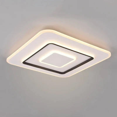 Abbildung von Reality Leuchten LED Deckenleuchte Jora R64293931, Metall Weiß matt, Kunststoff, inkl. 55 Watt LED, Fernbedienung
