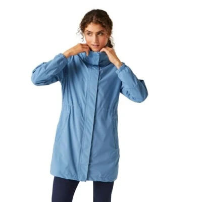 Abbildung von Regatta Damen Women&#039;s Waterproof Jacket Sagano Damenmantel mit durchgehendem Reißverschluss, Coronet Blue (Weiß), 38