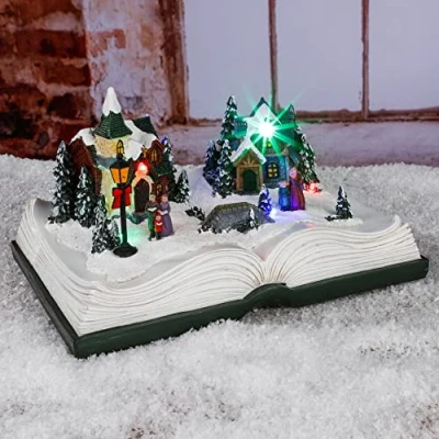 Abbildung von Spetebo Weihnachtsstadt LED im Buch 21,5 cm, Beleuchtete
