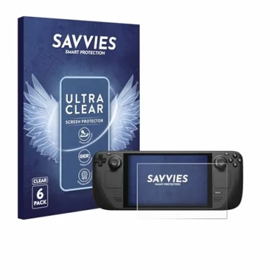 Abbildung von Savvies 6 Stück Schutzfolie für Valve Steam Deck/OLED Displayschutz Folie Ultra Transparent