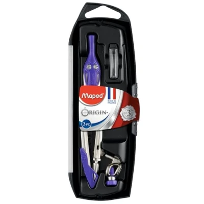 Abbildung von Maped 305811 Zirkelkasten Origin, 1 Einheit mit 3 Teilen, farbig sortiert