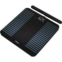 Abbildung von Beurer BF 990 Körperfettwaage mit Handsensoren, Digitale Personenwaage App Anbindung via WIFI/Bluetooth, 25 Messwerte inkl. Körperfett &amp; Muskelmasse, Überkreuzmessung 8 Elektroden, 180 kg