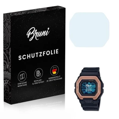 Abbildung von Bruni Schutzfolie kompatibel mit Casio GBX 100NS 4ER Folie, glasklare Displayschutzfolie (2X)