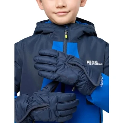 Abbildung von Jack Wolfskin EASY Entry Glove Unisex Fingerhandschuh für Kinder, Größe: 140, Night blue