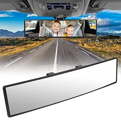 Abbildung von URAQT Auto Rückspiegel, 310mmx85mm Autospiegel Große Vision Weitwinkel Panorama Innenspiegel Ersatz Blendschutz Rückspiegel Universal Spiegel für SUV CRV Vans Trucks