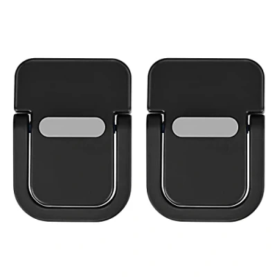 Abbildung von Bidponds 2 Stück tragbarer unsichtbarer Laptop Ständer,Mini Aluminium Füße,selbstklebend,faltbar,Laptop Kühlerhöhung, Computer Tastaturhalterung,Ständer,geeignet für 12 17 Zoll Laptops,schwarz