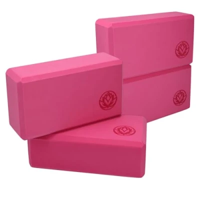 Abbildung von Yoga Block 4er Set VonBueren 22 x 12 7,5 cm je Yogablock Yogablöcke für Damen und Herren aus EVA Klötze Pilates