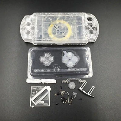 Abbildung von Ersatz Gehäuse für Sony PSP 2000 Konsole, komplett mit Tastatur, transparent