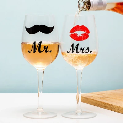 Abbildung von Mr. und mrs. Weingläser (2er Set)