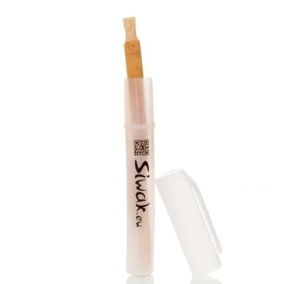 Abbildung von Premium Qualität Miswak Original natürliche Zahnbürste mit Reiseetui. Siwak Zahnputzholz zum Zähneputzen und aufhellen. Stoppt Zahnfleischbluten Zahnfleischentzündung.