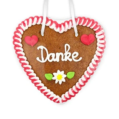 Abbildung von Lebkuchenherz 14cm Danke