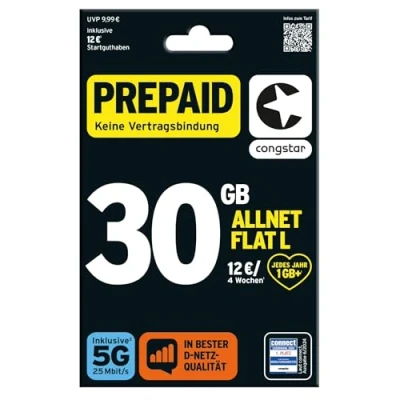 Abbildung von Congstar Prepaid Allnet L Prepaidkarte
