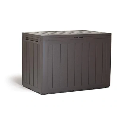 Abbildung von rg vertrieb Gartenbox Auflagenbox 190L Truhe Box Gartentruhe Boarde Kissenbox Gartenkasten (Umbra)