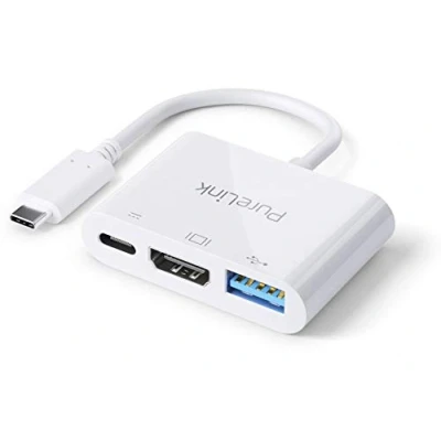 Abbildung von PureLink IS270 USB C auf Multiport Adapter iSerie 0,10m, weiß