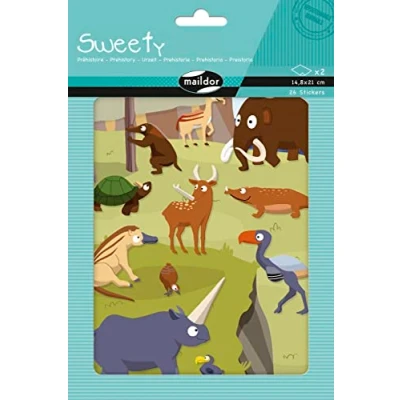 Abbildung von Maildor AE225C Packung mit 2 Bogen Sweety Stickers, 14,8x21cm, ideal für DIY Projekte, 1 Pack, Vorgeschichte