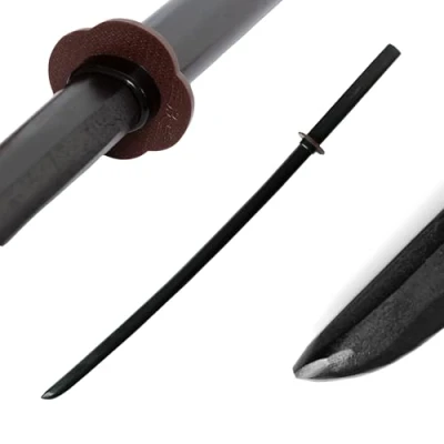 Abbildung von DEPICE Bokken schwarz, ca. 101 cm. Gewicht 700g, schwarz lackiert, inkl. Tsuba, japanisch, Iaido Aikido