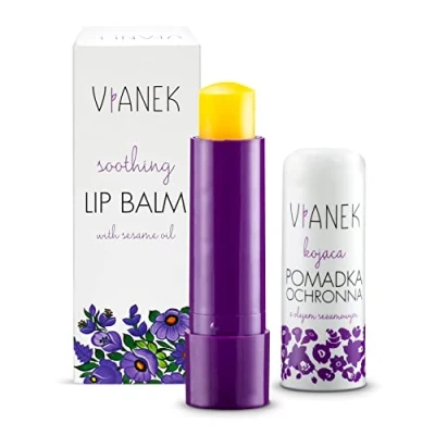 Abbildung von VIANEK berugigender Lippenpflegestift. Lippenbalsam für frauen und männer Naturkosmetik Größe 4,6g.