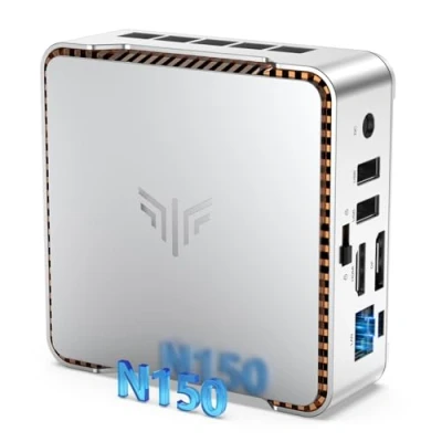 Abbildung von NiPoGi E2 Mini PC 16 GB DDR4 1024 M.2 SSD, Ιntel Twin Lake N150(bis zu 3,6 GHz) Desktop Computer W 11 Pro, 4K@60Hz Dual Display, HDMI 2.0, DP, WiFi, Micro mit VESA für Schule/Büro.
