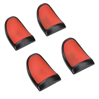 Abbildung von Bewinner L2 R2 Tasten Extender, verlängerte Manschetten Soft Touch Controller, rutschfeste Verlängerung, gutes Griffgefühl, Trigger Extender für (Rot)