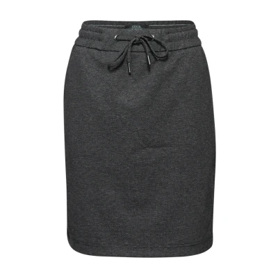 Abbildung von Cecil TWO TONE JOGG Bleistiftrock, Damen, Größe: Large, Schwarz