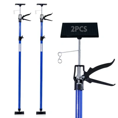 Abbildung von CCLIFE 2 Stk. Deckenstütze Montagestütze Einhandstütze 115 290 cm Belastbar Bis 30 kg