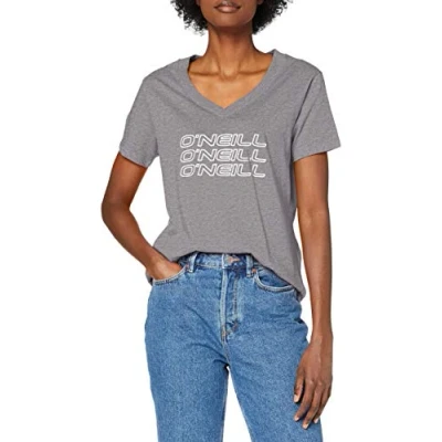 Abbildung von O&#039;Neill Damen Triple Stack v Neck T Shirt, Ocean Blue, XS